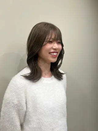 ミディアム カラー tomu/天神大名/ 透明感カラー🐧のヘアスタイル