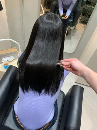 ロング カラー 白髪ぼかしハイライト 柳川拓哉のヘアスタイル