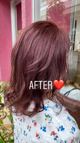 ミディアム カラー mori by little所属・デザインカラー✨新倉 佑奈のヘアスタイル