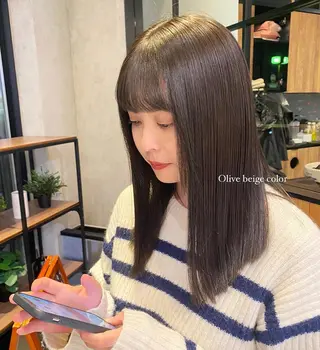 セミロング カラー yuuri🎀/大宮 /韓国ヘア/レイヤーのヘアスタイル