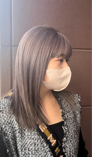 ミディアム カラー 福田 しずくのヘアスタイル