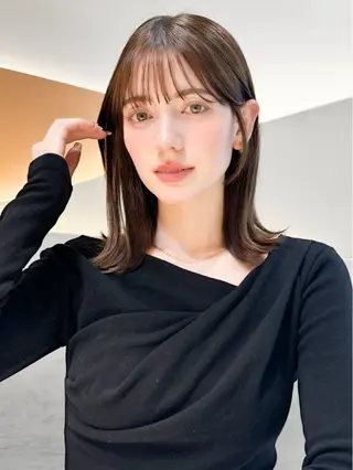 ミディアム 韓国アイドルヘア🤍 nanako🦋のヘアスタイル