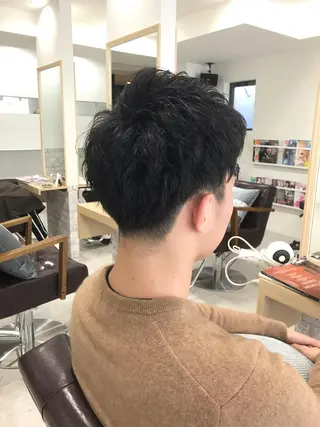 ショート パーマ メンズ マンツーマン/透明感 foi hairのヘアスタイル