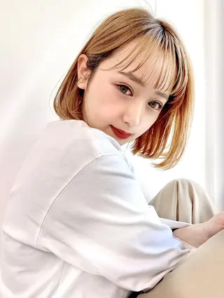 カラー 🌿赤み消しうる艶 🌿透明感カラー🌿のヘアスタイル