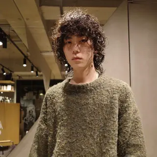 ミディアム パーマ メンズ 🌈圧倒的デザイン パーマ 関和希のヘアスタイル