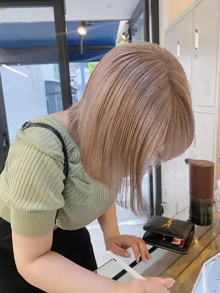 ミディアム カラー ヘアアレンジ flamme Annaのヘアスタイル