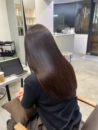 ロング 絶対可愛い暖色カラー 🌷うる艶✨山下七海のヘアスタイル