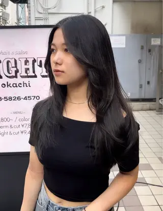 ロング カラー 艶髪𝙝𝙖𝙞𝙧 🫧𝙞𝙢𝙖𝙞のヘアスタイル