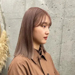 セミロング カラー 韓国風/透明感カラー 🐵mayu* 🐵のヘアスタイル