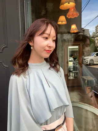 セミロング 髪質改善🌸 タケウチハナノのヘアスタイル