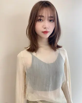 ミディアム 鎌倉 彩のヘアスタイル