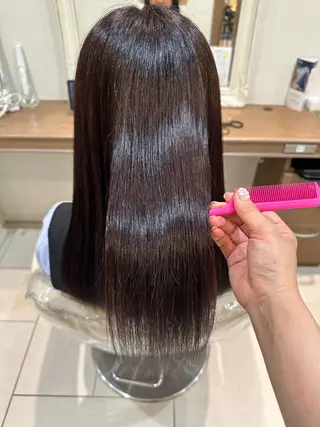 切りっぱなしボブ&透 明感カラー🐈‍⬛のヘアスタイル