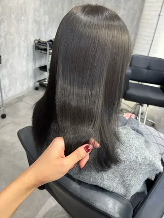 ミディアム カラー ヘアアレンジ kei/透明感カラー /ベージュ/髪質改善のヘアスタイル