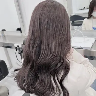 セミロング 透明感♡グレージュ ♡ミルクティー♡のヘアスタイル