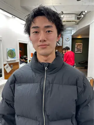 ショート メンズ グランジヘア 無造作ヘアHYUGAのヘアスタイル