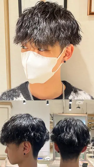 パーマ メンズ 長瀬 叶翔のヘアスタイル