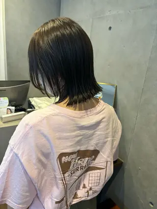 ミディアム カラー 池田理紗/メンズ カット/切りっぱなしのヘアスタイル