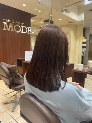 セミロング 桑田 新菜のヘアスタイル