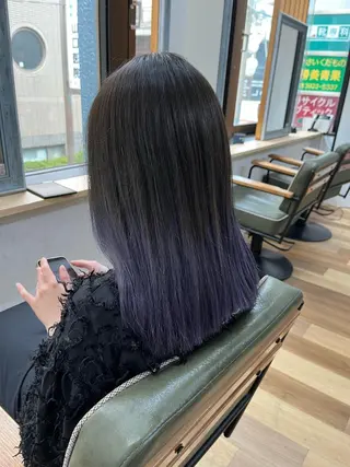 セミロング カラー ヘアアレンジ Lupinus所属・【艶カラー】石山拓人 /ブリーチのヘアスタイル