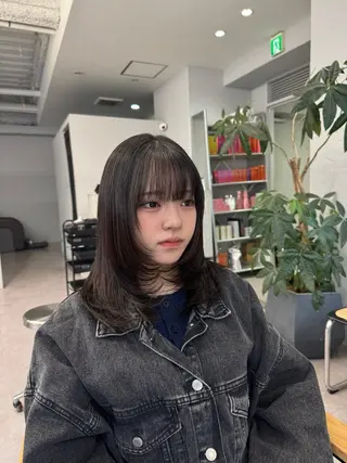 ミディアム カラー ヘアアレンジ 暖色系/透明感 治野心のヘアスタイル