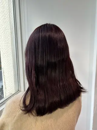 セミロング カラー 愛結 暖色カラー🎀🩰のヘアスタイル