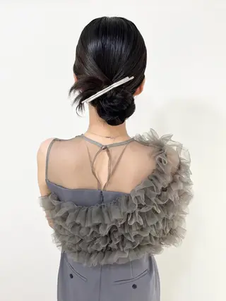 ミディアム ヘアアレンジ ヘアセットサロン /上坪愛美のヘアスタイル