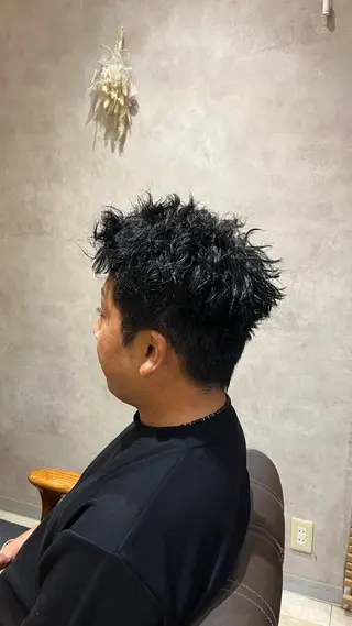 パーマ メンズ 市毛 風音のヘアスタイル