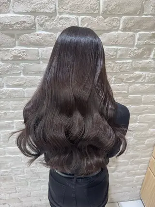 ロング ハイトーンカラー 髪質改善カラーノトのヘアスタイル