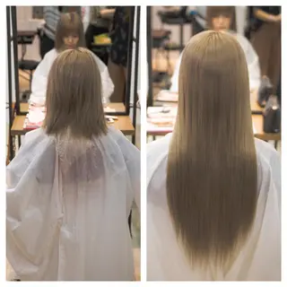 ショート FÜRSTIN所属・西村髪質改善 ブリーチ縮毛矯正のヘアスタイル