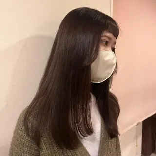 セミロング カラー 田中 鈴乃のヘアスタイル