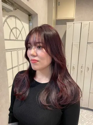 セミロング 女性スタイリスト専門サロン Zina 天神西通り所属・艶髪韓国ヘア MANAMI🎀のヘアスタイル