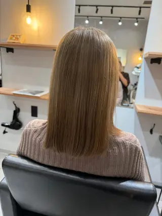ミディアム カラー 谷 里美のヘアスタイル