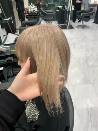 ミディアム カラー 🐥くまがい💛 ダブルカラー／パーマのヘアスタイル