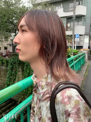 ミディアム カラー ヘアアレンジ メンズ charme溝の口所属・チバ ヒロトのヘアスタイル