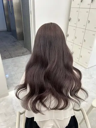 ロング カラー ヘアアレンジ 韓国ナチュラルヘア 🤍raika🤍のヘアスタイル