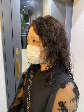 ロング 🖤🌀くるくる パーマ🌀🖤ayaのヘアスタイル