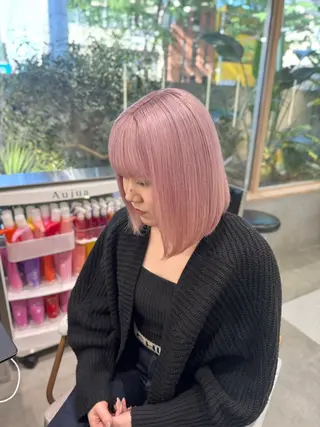 ミディアム カラー 艶髪・透明感カラー ✨若松良樹のヘアスタイル