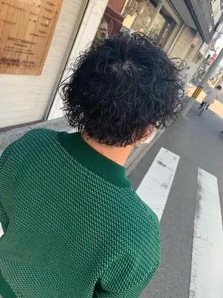 ショート パーマ メンズ labyrinthノーブル所属・再現性No.1西村 雄太のヘアスタイル