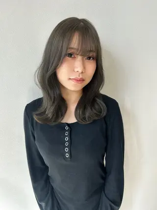 ミディアム NAHO 🩵 透明感カラー🫧のヘアスタイル