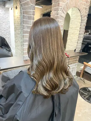 セミロング カラー ACROあべの店所属・艶カラー/インナー /グラデ/大西小百合のヘアスタイル