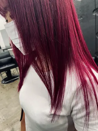 ロング カラー Repos by moi所属・RINA/特殊ヘア/ 高発色ワンカラーのヘアスタイル