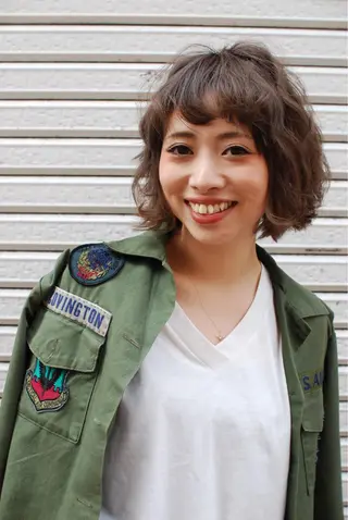 ショート カラー パーマ ヘアアレンジ olga所属・松尾謙佑【ハイライト LEDエクステ】のヘアスタイル