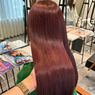 ロング カラー 縮毛矯正・癒し ヘッドスパ🧸心菜のヘアスタイル