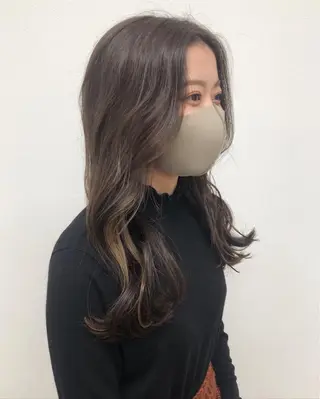 ロング カラー ヘアアレンジ 酸性縮毛矯正🧴韓国 レイヤー/髪質改善のヘアスタイル