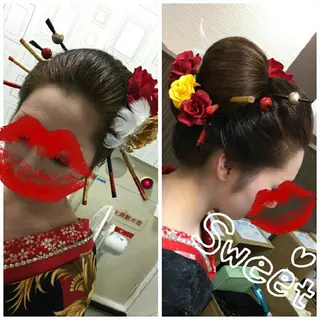 ロング ヘアアレンジ vi viのヘアスタイル