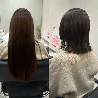 ミディアム 柔らか縮毛矯正/ボブ /Bonheur北林のヘアスタイル