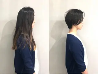 ショート カラー ボブ/ショート/ 白髪染め/メンズ葛西のヘアスタイル