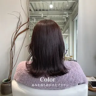 セミロング カラー 峯崎 葵のヘアスタイル