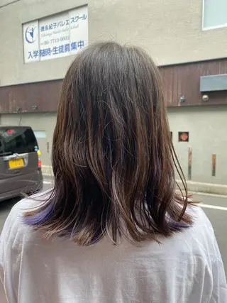 ミディアム カラー 西田辺/ タカスナオヤのヘアスタイル