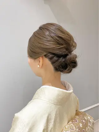 セミロング ヘアアレンジ 似合わせ艶髪カラー ❤️ハダユミのヘアスタイル